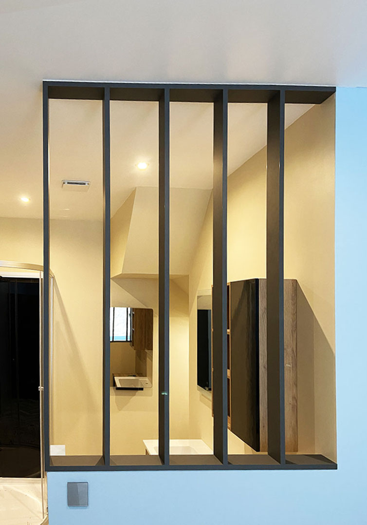 Claustra — Décor gris graphite, perfect sense matt.